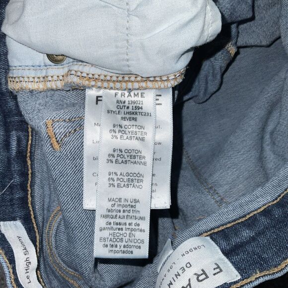 FRAME Jeans Womens Size 31 Blue Denim Le High Skinny Revere - Picture 9 of 10